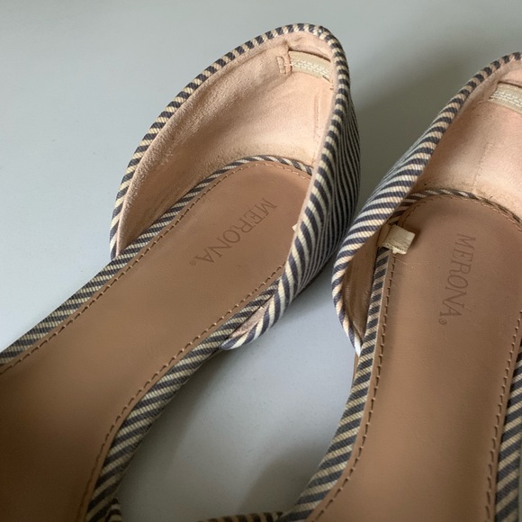 Merona blue/white stripe flats - Picture 2 of 4